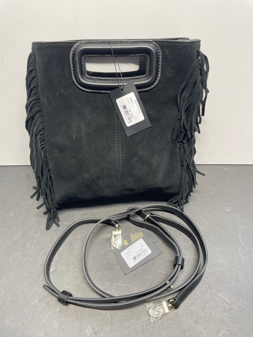 M Fringed Suede Crossbody Bag - Picture 5 of 6